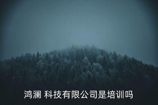 鴻瀾 科技有限公司是培訓嗎