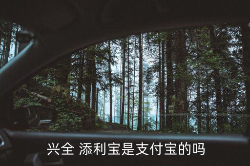  興全 添利寶是支付寶的嗎