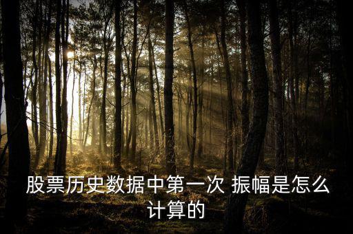  股票歷史數(shù)據(jù)中第一次 振幅是怎么計(jì)算的