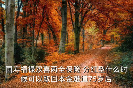 福祿雙喜什么時(shí)候返本，國(guó)壽福祿雙喜兩全保險(xiǎn)分紅型我一年交1000交十年什么時(shí)候本金