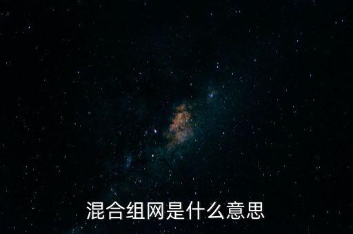 混合組網(wǎng)是什么意思