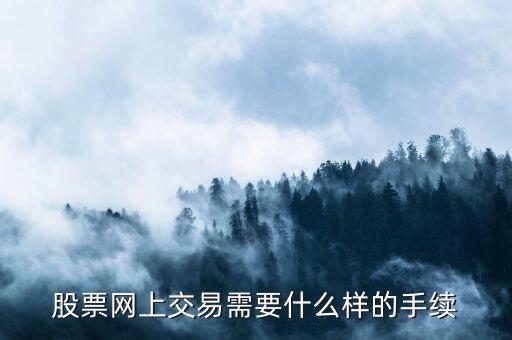 股票網(wǎng)上交易需要什么樣的手續(xù)