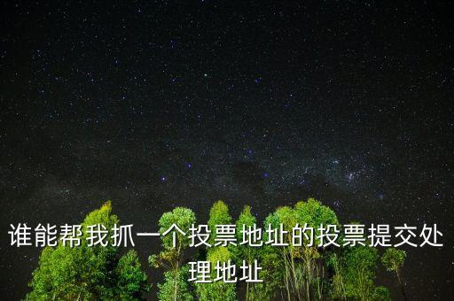 投票提交處理地址是什么，提交投票的問題怎么處理