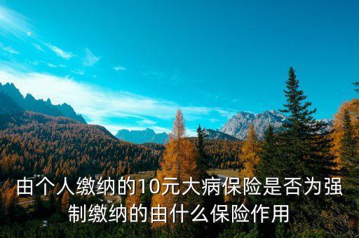 由個(gè)人繳納的10元大病保險(xiǎn)是否為強(qiáng)制繳納的由什么保險(xiǎn)作用