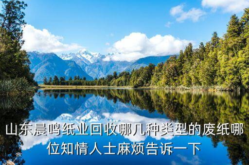 山東晨鳴紙業(yè)回收哪幾種類(lèi)型的廢紙哪位知情人士麻煩告訴一下