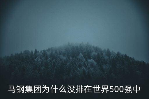 馬鋼集團(tuán)為什么沒排在世界500強(qiáng)中