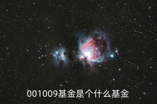 001009是什么基金，001009基金凈值查詢今天