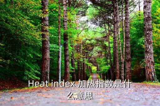 Heat index 加熱指數(shù)是什么意思