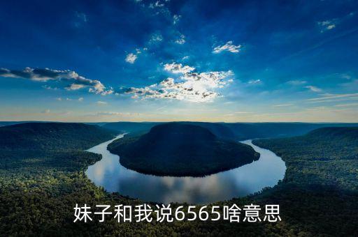 數(shù)字6565代表什么意思，妹子和我說6565啥意思