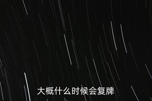 大概什么時候會復牌