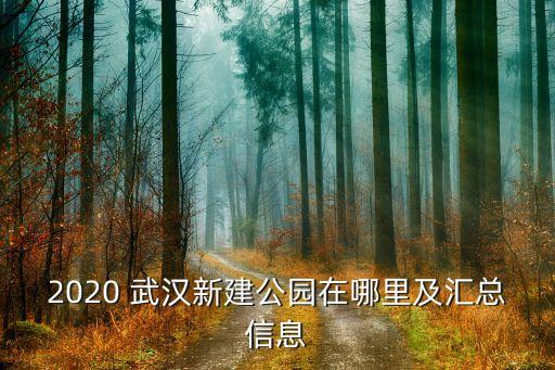 2020 武漢新建公園在哪里及匯總信息