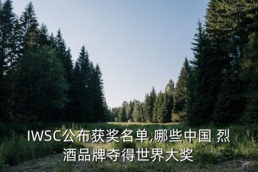 IWSC公布獲獎(jiǎng)名單,哪些中國 烈酒品牌奪得世界大獎(jiǎng)