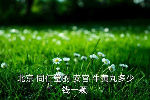  北京 同仁堂的 安宮 牛黃丸多少錢一顆