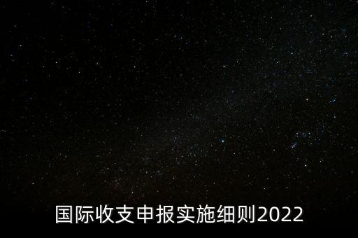 國際收支申報(bào)實(shí)施細(xì)則2022