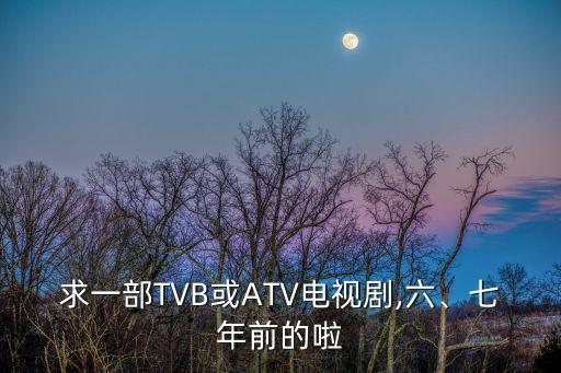 求一部TVB或ATV電視劇,六、七年前的啦