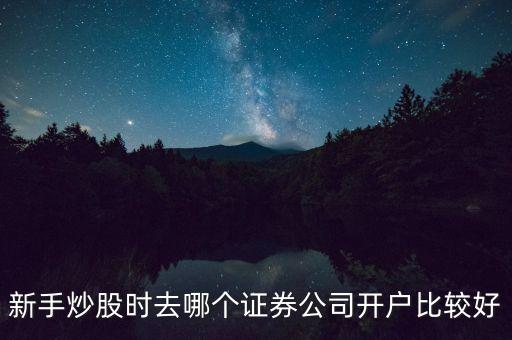 新手炒股時去哪個證券公司開戶比較好