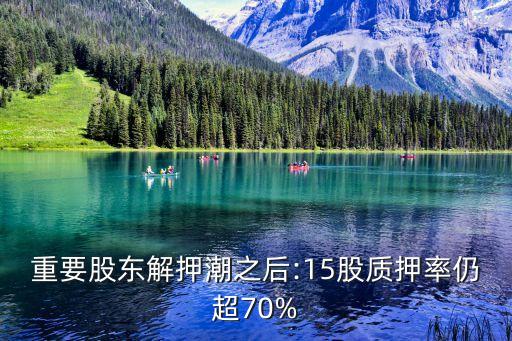 重要股東解押潮之后:15股質(zhì)押率仍超70%