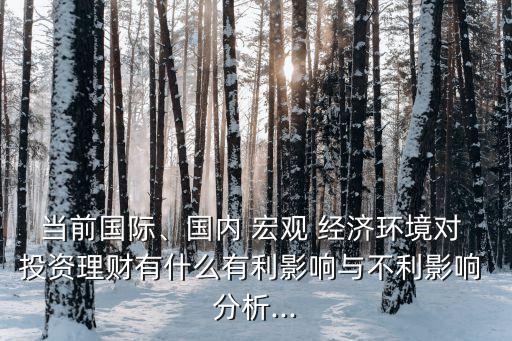 當前國際、國內(nèi) 宏觀 經(jīng)濟環(huán)境對 投資理財有什么有利影響與不利影響 分析...