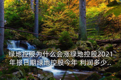 綠地控股為什么會漲綠地控股2021年報(bào)日期綠地控股今年 利潤多少...