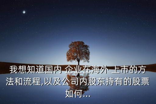 我想知道國(guó)內(nèi) 企業(yè)在海外 上市的方法和流程,以及公司內(nèi)股東持有的股票如何...