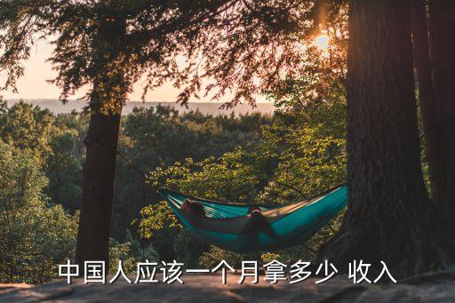 中國人應(yīng)該一個(gè)月拿多少 收入