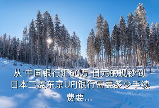 從 中國(guó)銀行匯60萬(wàn) 日元的現(xiàn)鈔到日本三菱東京UFJ銀行需要多少手續(xù)費(fèi)要...