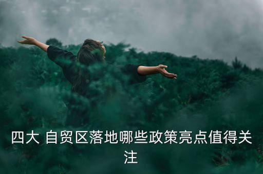 四大 自貿區(qū)落地哪些政策亮點值得關注