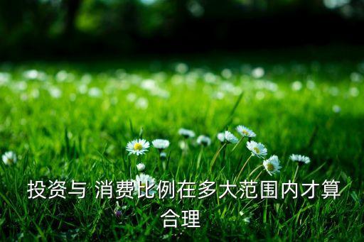  投資與 消費(fèi)比例在多大范圍內(nèi)才算合理