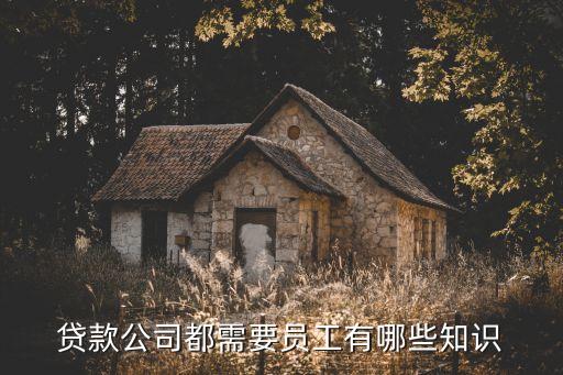 貸款公司都需要員工有哪些知識(shí)