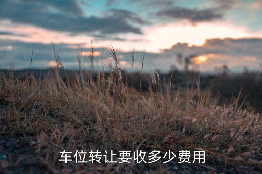  車(chē)位轉(zhuǎn)讓要收多少費(fèi)用