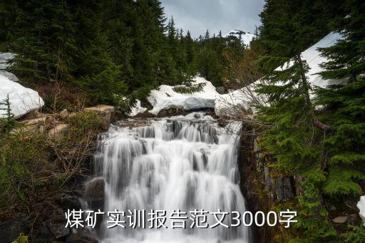 煤礦實(shí)訓(xùn)報(bào)告范文3000字