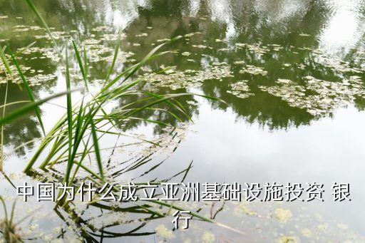 中國為什么成立亞洲基礎(chǔ)設(shè)施投資 銀行