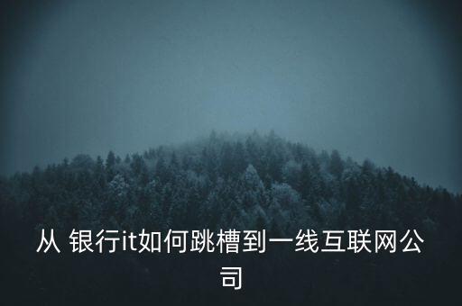 從 銀行it如何跳槽到一線互聯(lián)網(wǎng)公司