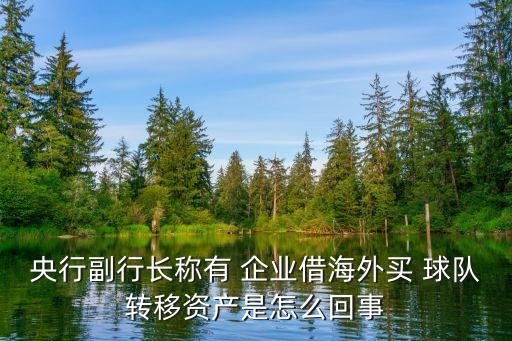 央行副行長稱有 企業(yè)借海外買 球隊轉(zhuǎn)移資產(chǎn)是怎么回事