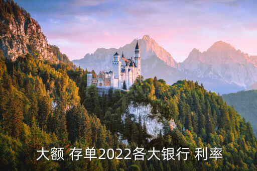  大額 存單2022各大銀行 利率