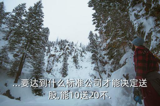 ...要達到什么標準公司才能決定送股,能10送20不.