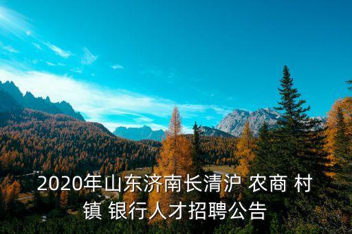 2020年山東濟(jì)南長清滬 農(nóng)商 村鎮(zhèn) 銀行人才招聘公告