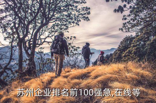  蘇州企業(yè)排名前100強急,在線等