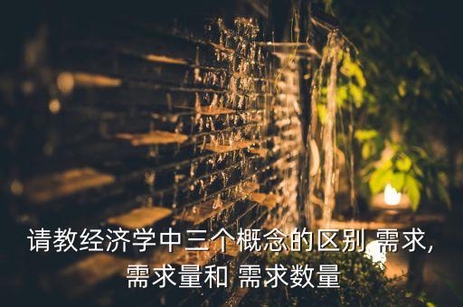 請教經(jīng)濟學中三個概念的區(qū)別 需求, 需求量和 需求數(shù)量