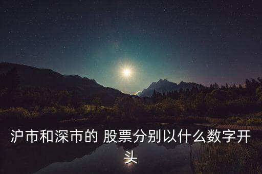 滬市和深市的 股票分別以什么數(shù)字開頭