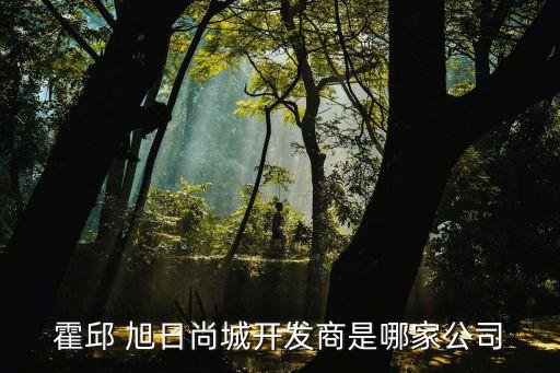 霍邱 旭日尚城開發(fā)商是哪家公司