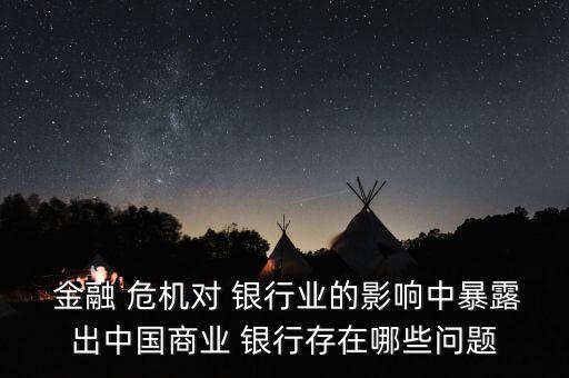  金融 危機對 銀行業(yè)的影響中暴露出中國商業(yè) 銀行存在哪些問題