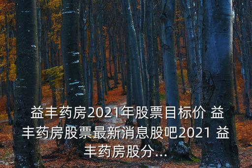  益豐藥房2021年股票目標(biāo)價 益豐藥房股票最新消息股吧2021 益豐藥房股分...