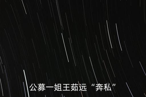 公募一姐王茹遠(yuǎn)“奔私”