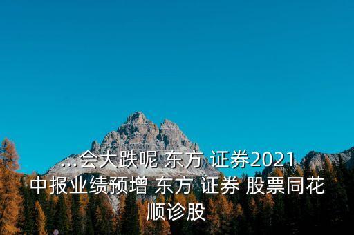 ...會大跌呢 東方 證券2021中報業(yè)績預增 東方 證券 股票同花順診股