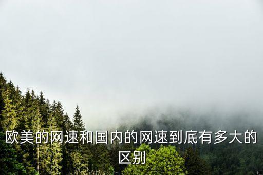 歐美的網(wǎng)速和國內(nèi)的網(wǎng)速到底有多大的區(qū)別