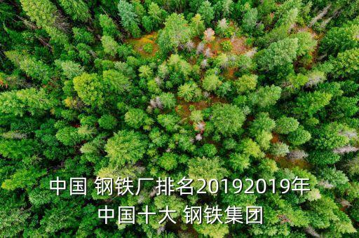 中國 鋼鐵廠排名20192019年中國十大 鋼鐵集團(tuán)