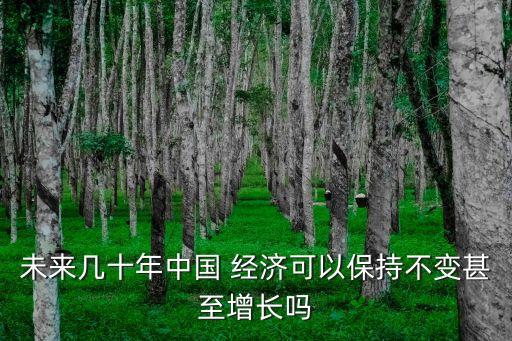 未來幾十年中國(guó) 經(jīng)濟(jì)可以保持不變甚至增長(zhǎng)嗎