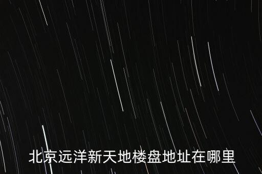  北京遠(yuǎn)洋新天地樓盤(pán)地址在哪里