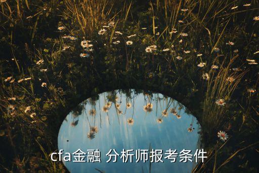 cfa金融 分析師報考條件